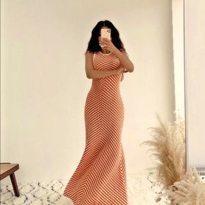 Zara dress new orange and white